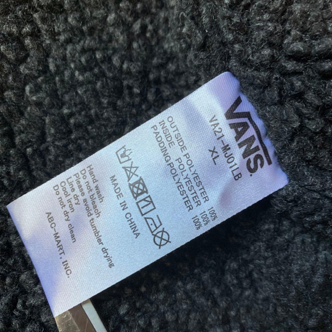 希少 00s VANS バンズ コーチジャケット 裏ボア ナイロン 黒 グランジ