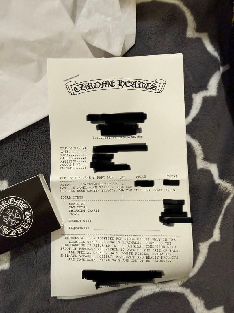 【山本由伸選手着用】クロムハーツ ベースボールキャップ　黒 ブラック