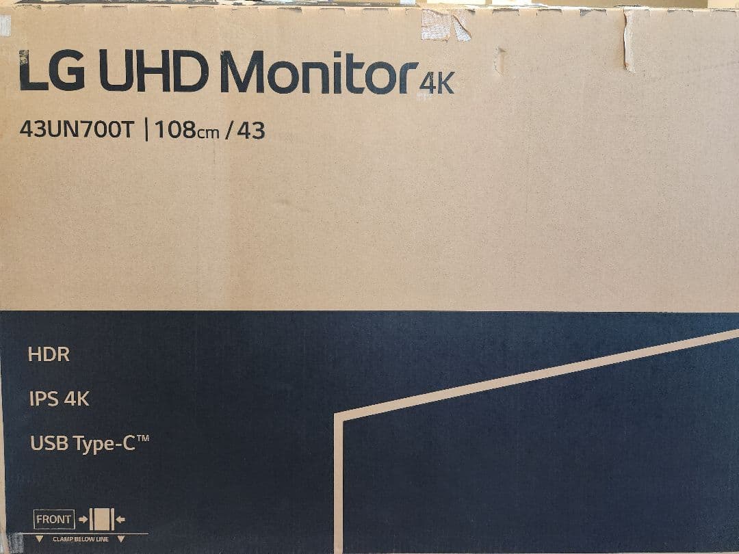 モニター4K対応42.5インチIPS LG 43UN700T-B