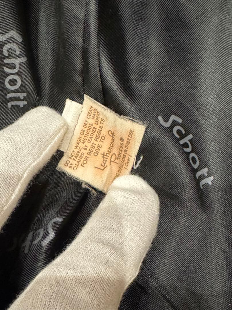 Schott ブラック レザー シングルライダース