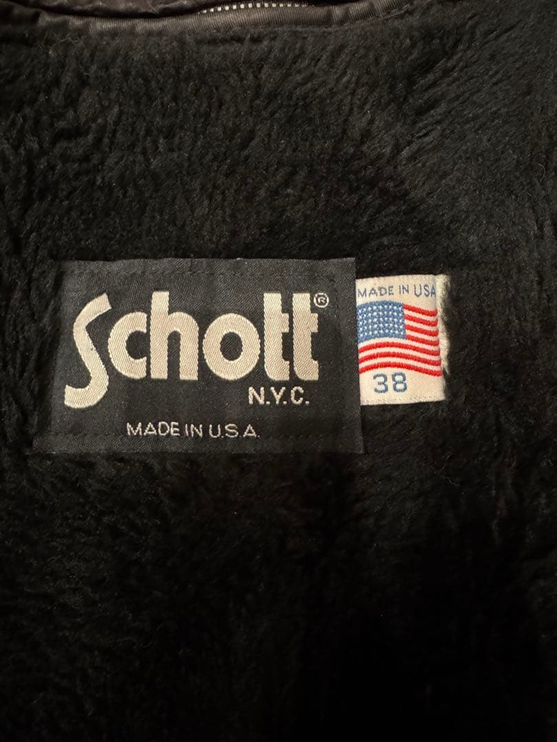 Schott ブラック レザー シングルライダース