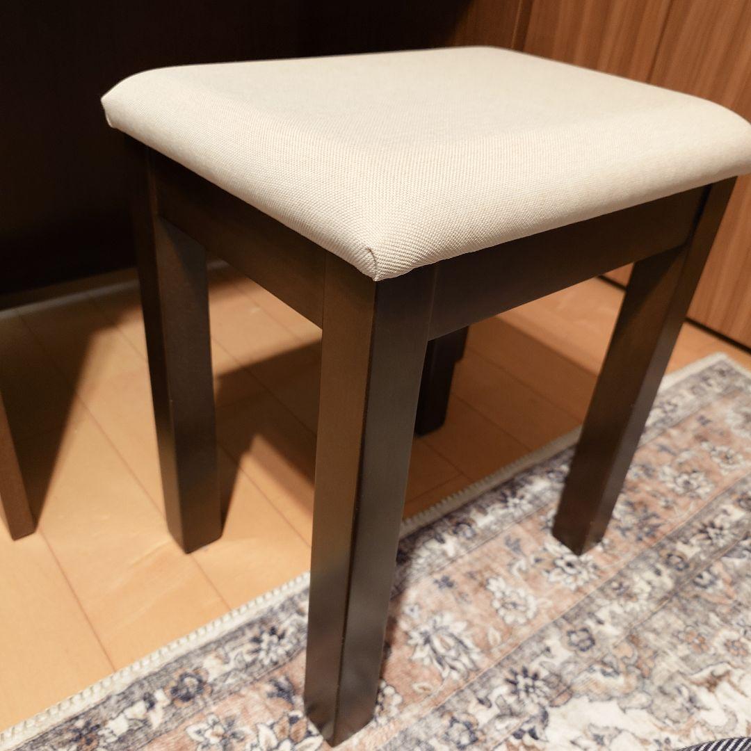 高野木工　机　ドレッサー　イス　スツール　セット　美品