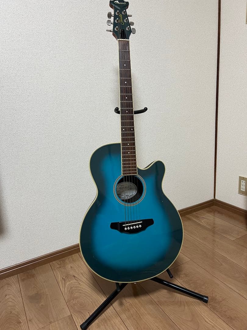 スタンド付き　Morris エレアコ　トルネード　Tornado TZJ ギター