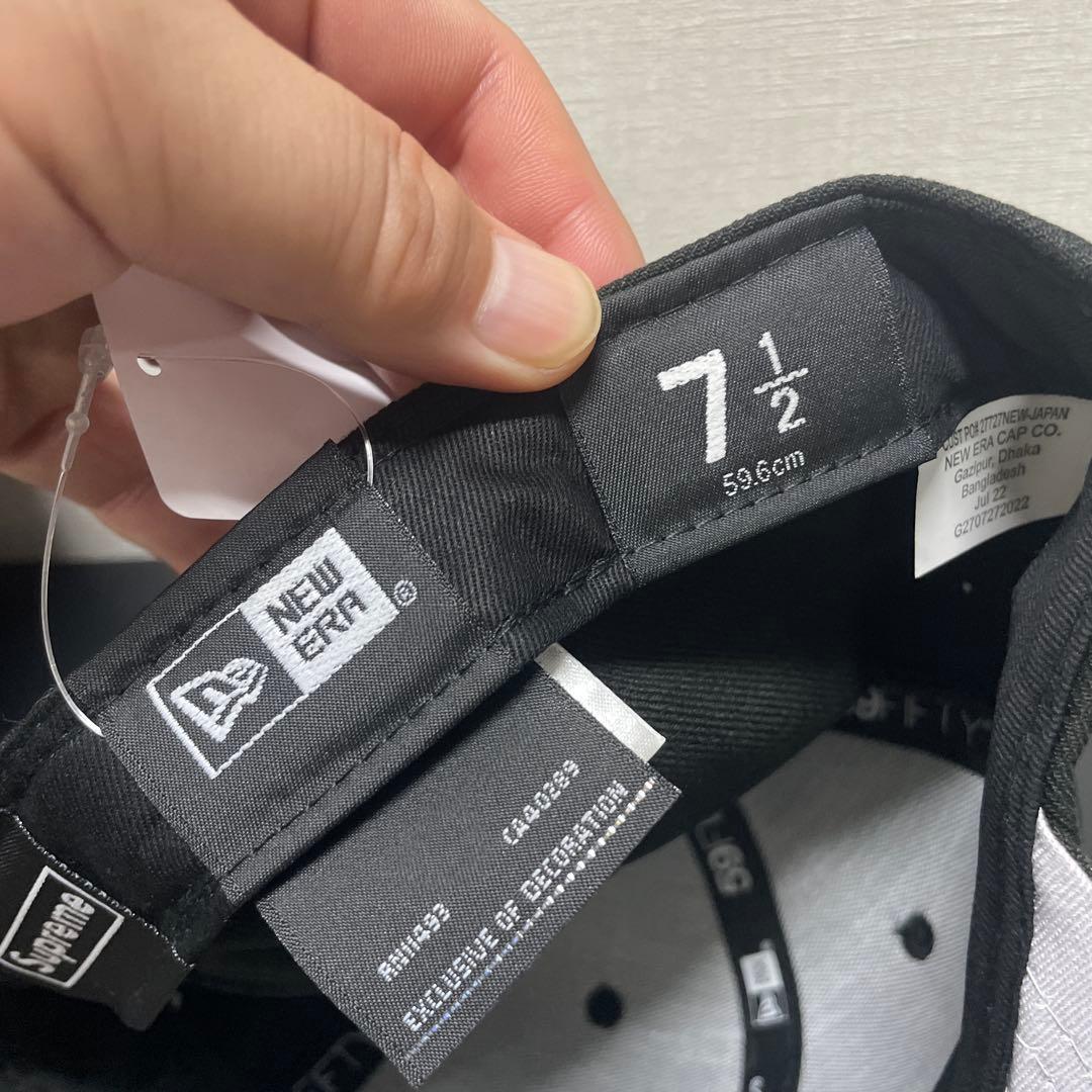 t*2様 ニューエラ✖️ シュプリーム　黒キャップ　7 1/2