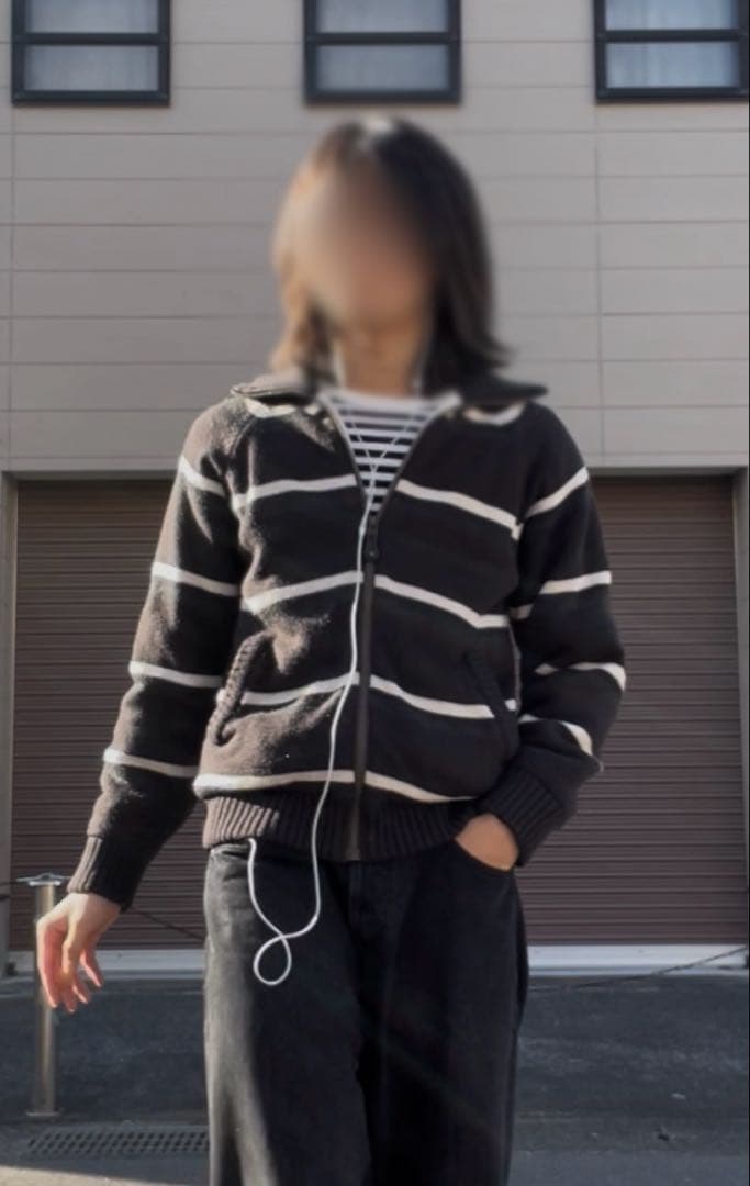 NAVY ニット ジャケット ボーダー archive