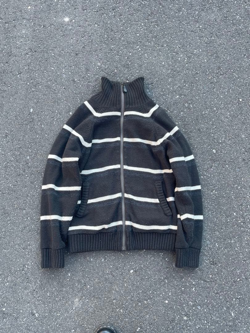 NAVY ニット ジャケット ボーダー archive