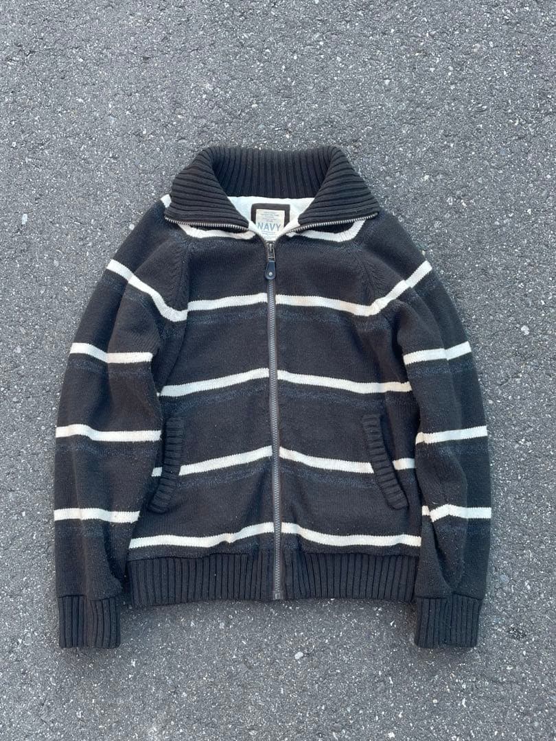 NAVY ニット ジャケット ボーダー archive