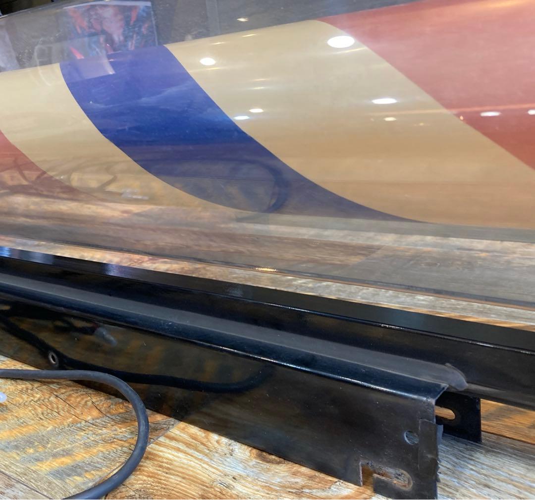 喜田アイデア　サインポール 取り付けステー付理容 理髪店バーバー 看板