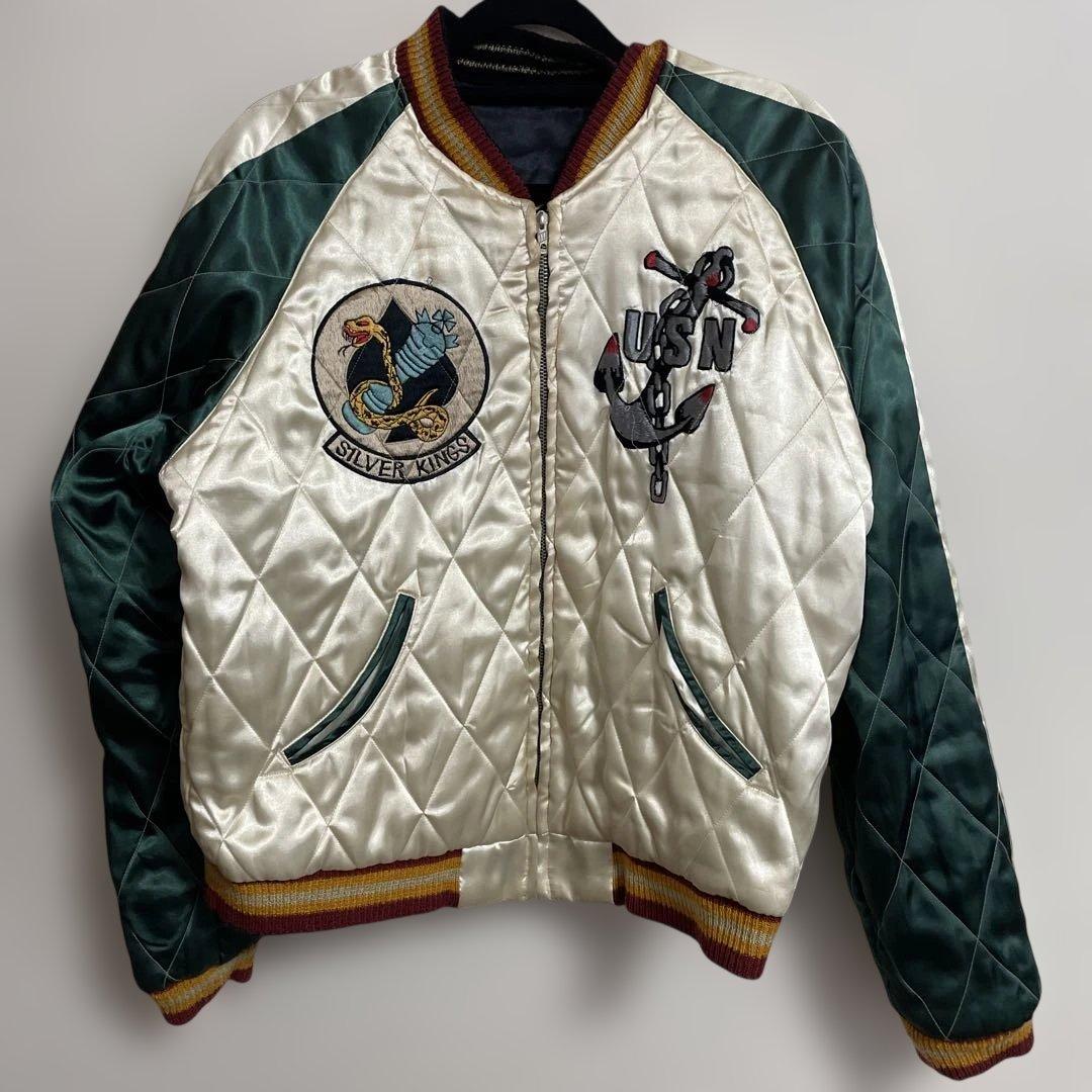 髑髏×U.S.NAVY ドクロ　テーラー東洋　スカジャン