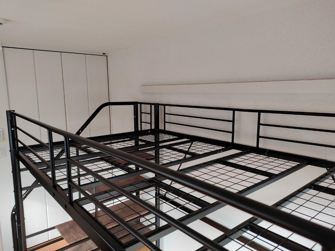 【引き取りのみ】【葛飾区】　ロフトベッド　セミダブル　階段付き　コンセント有