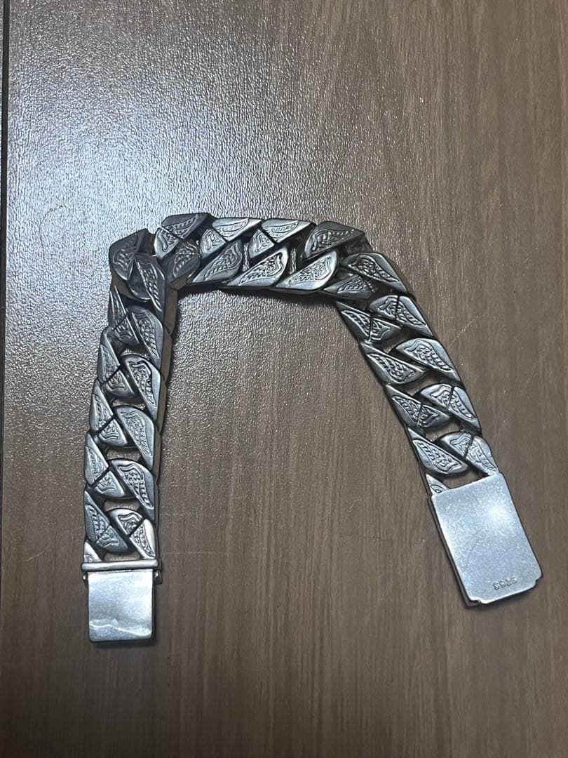 ヴィンテージ 王冠 チェーンブレスレット シルバー925 ビンテージ