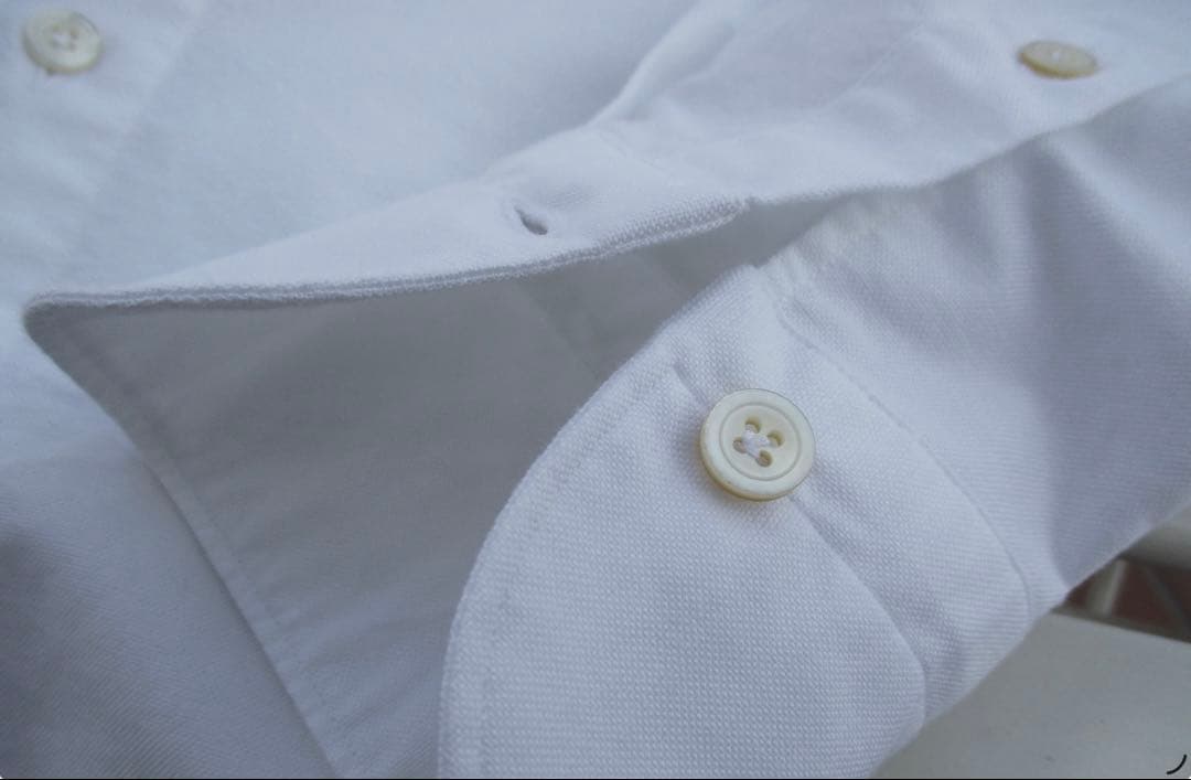 定価4.7万 フィナモレ 定番オックスフォード ボタンダウンシャツ L