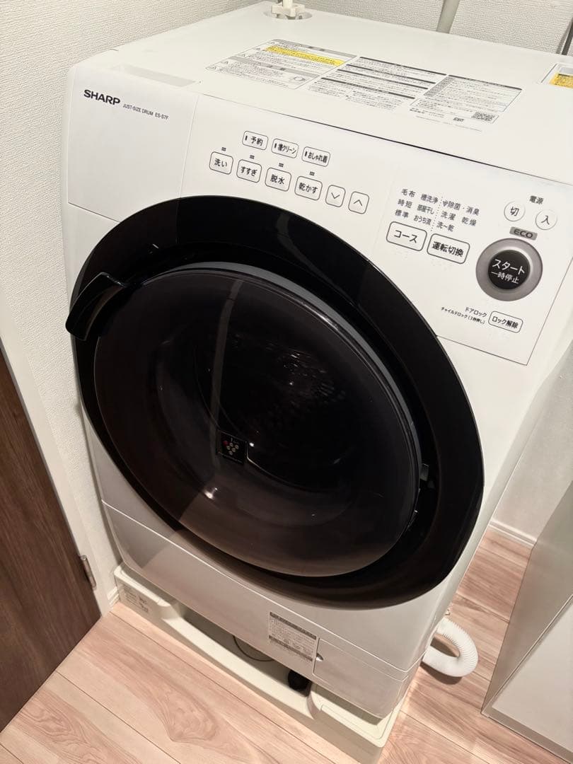 SHARP ドラム式洗濯機 ES-S7F-WR 本体
