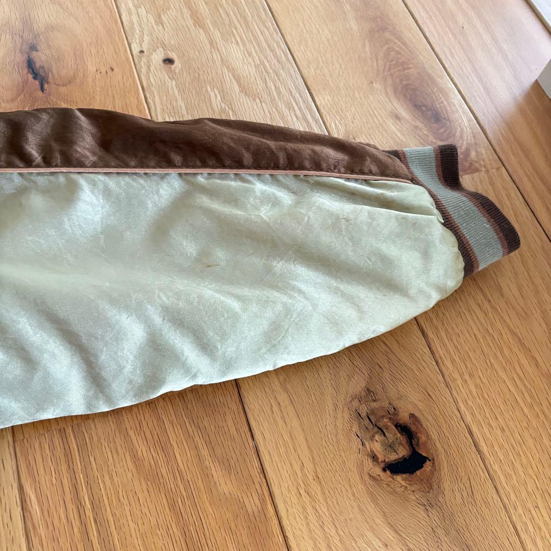 パームツリー刺繍 スカジャン ブラウン M ハワイ