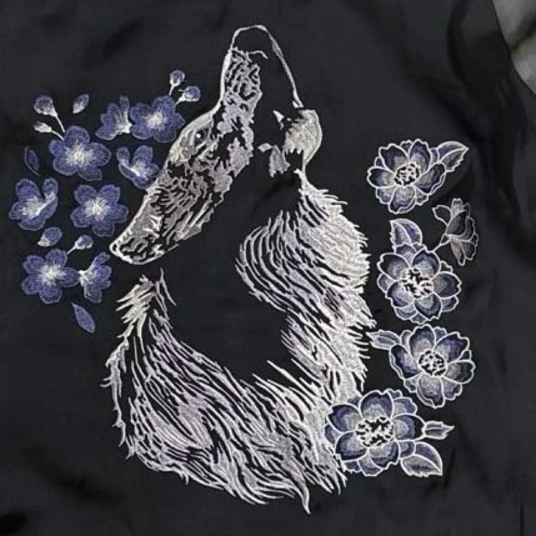 【未使用級 】ellno loset エルノロゼット スカジャン 狼刺繍 L