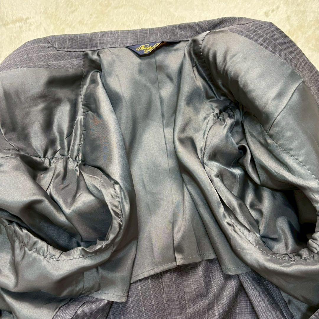 【極美品】ブルックスブラザーズ テーラードジャケット　ストライプ グレー A5