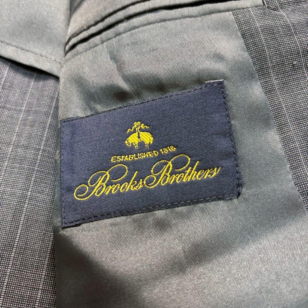 【極美品】ブルックスブラザーズ テーラードジャケット　ストライプ グレー A5