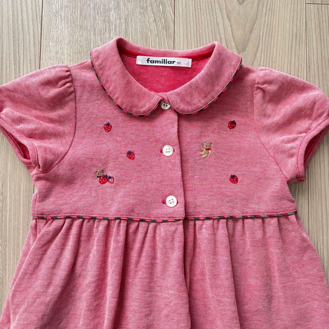 familiar ファミリア　ワンピース　90 現行品　完売品　レッド
