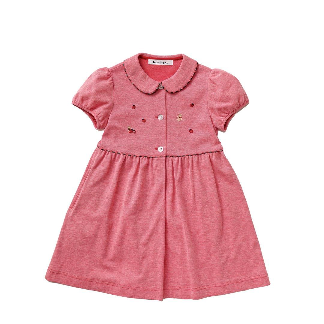 familiar ファミリア　ワンピース　90 現行品　完売品　レッド