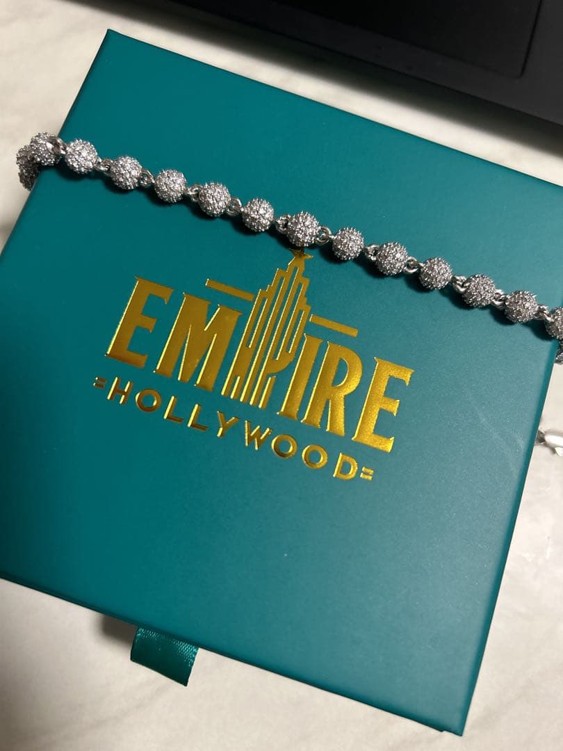 ブランドエンペラー　ボールシルバーネックレス　55センチ