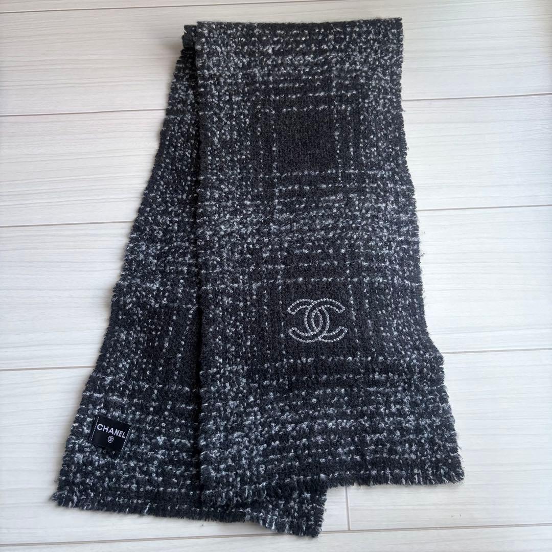 CHANEL 2025aw マフラー ストール カシミヤ ツイード ココマーク