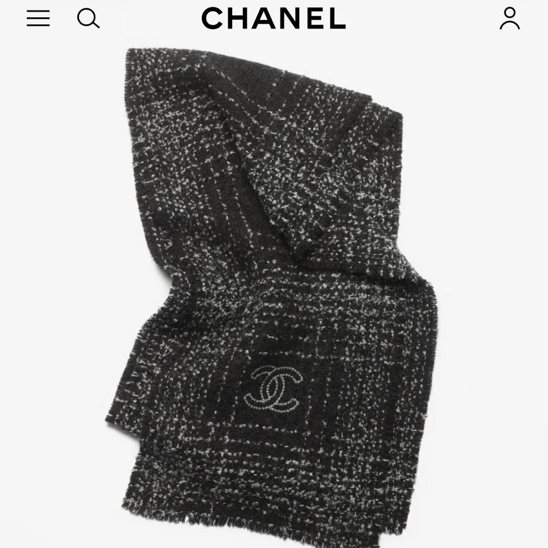 CHANEL 2025aw マフラー ストール カシミヤ ツイード ココマーク