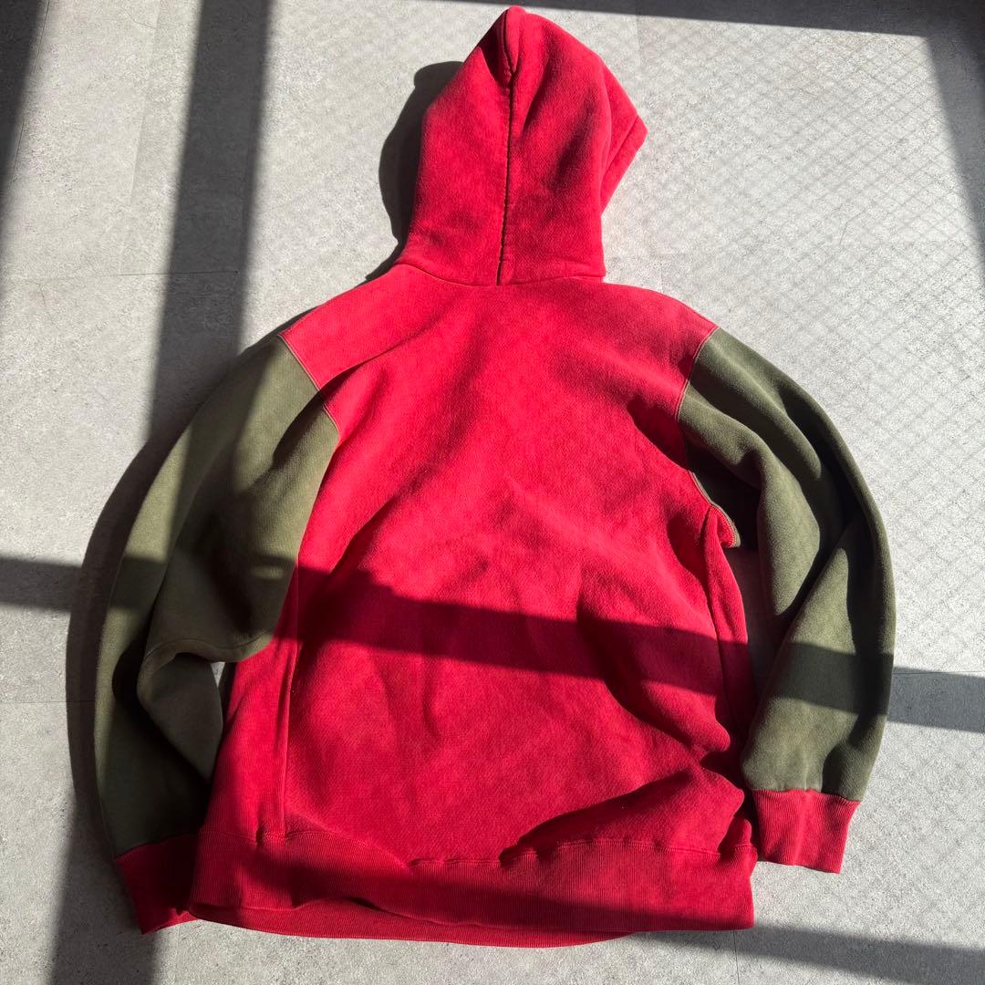 美品 USA製 カーハート パーカー 赤緑 希少ツートン