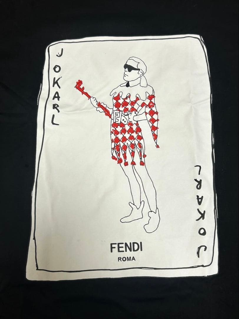 FENDI JOKARL 長袖メンズシャツ　ロンT ブラック　XL