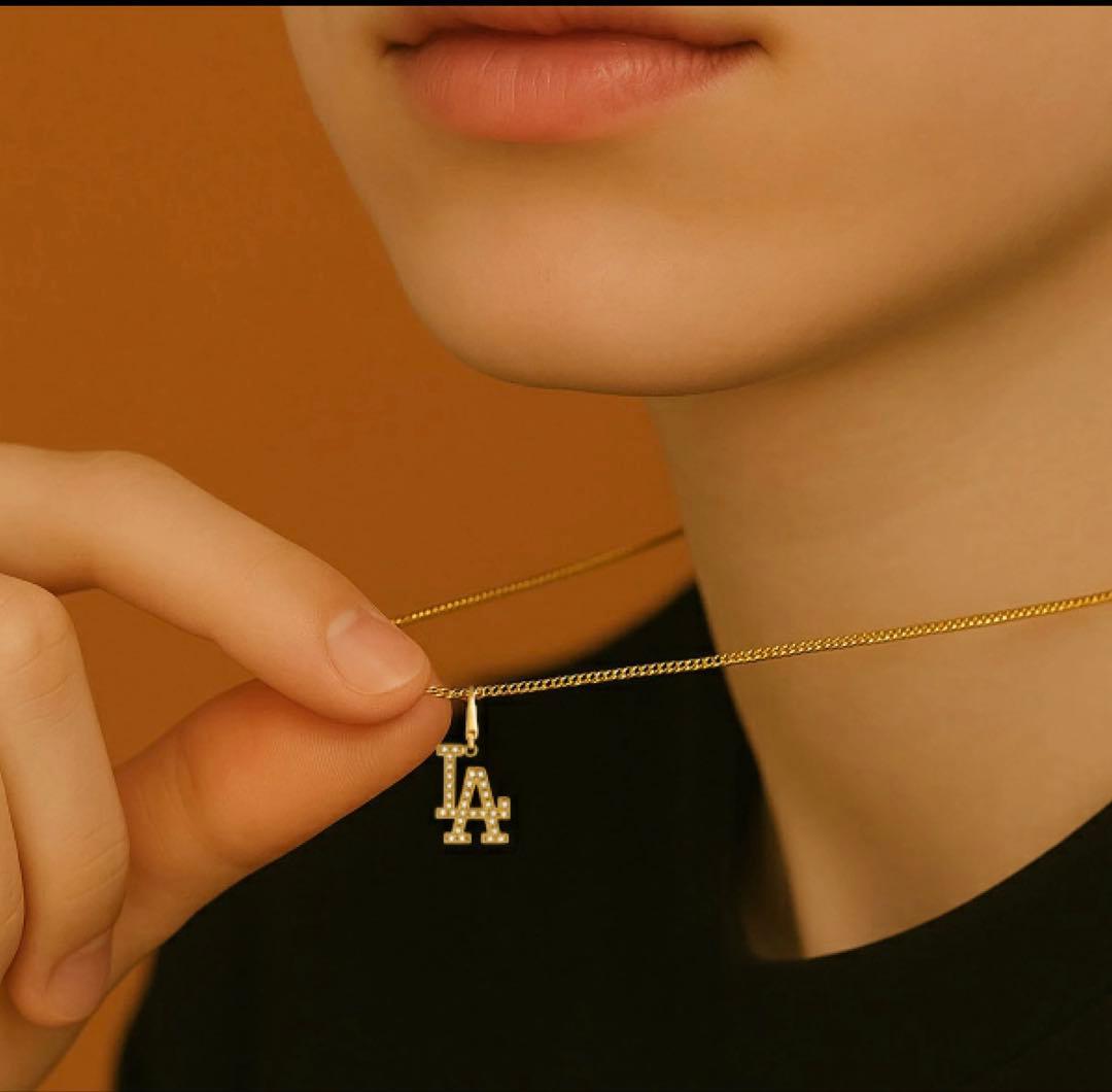 【早い者勝ち】ゆきざぎ×MLB LAドジャース モチーフ ネックレス