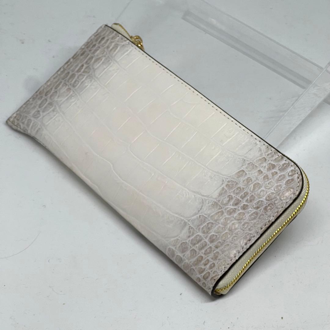 新品　ヒマラヤクロコダイル　Ｌ型　長財布