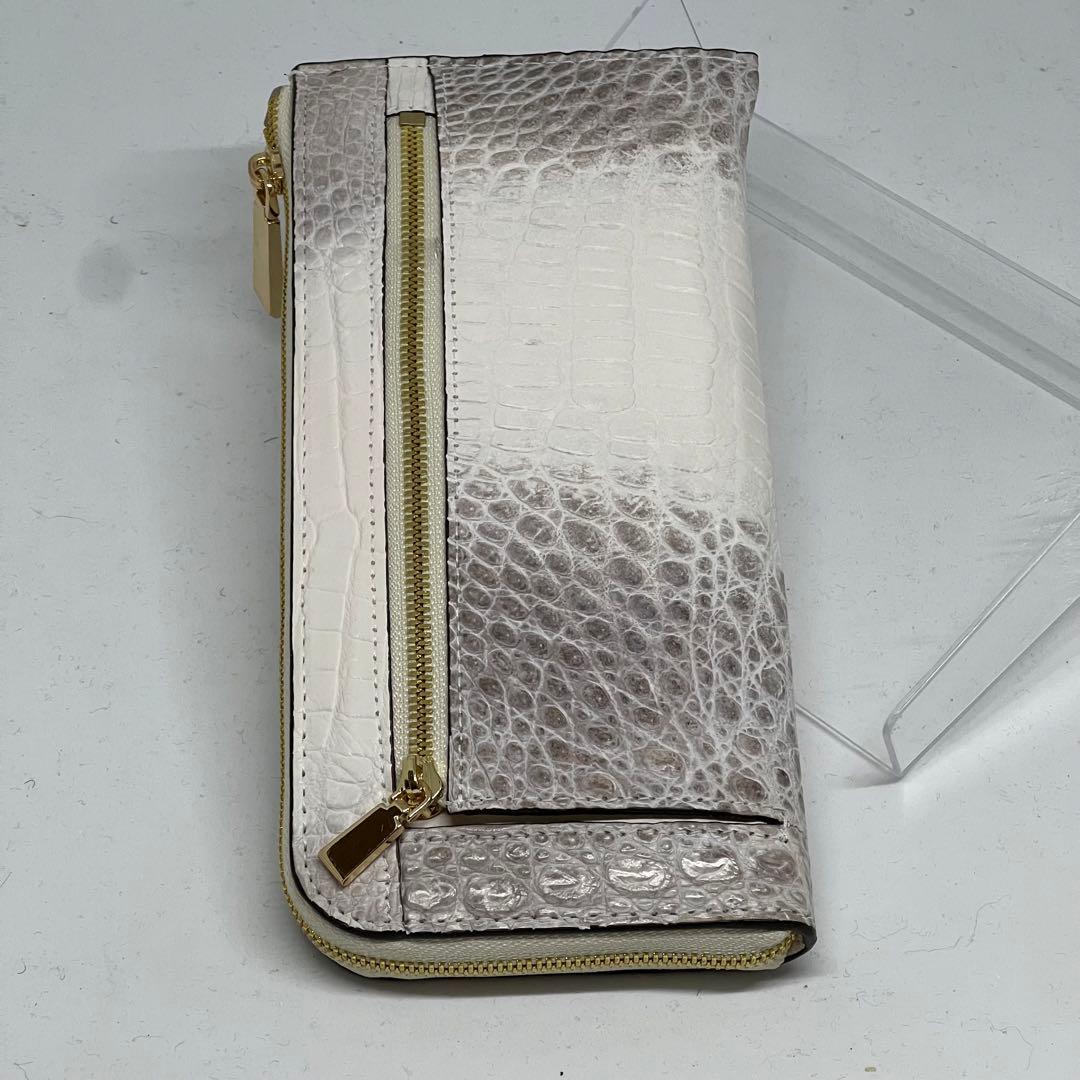 新品　ヒマラヤクロコダイル　Ｌ型　長財布