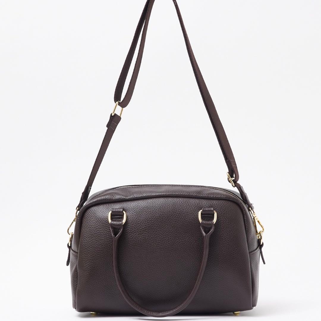 【新品未使用】ABAHOUSE SOEUR レザーボストンバッグ　ブラウン