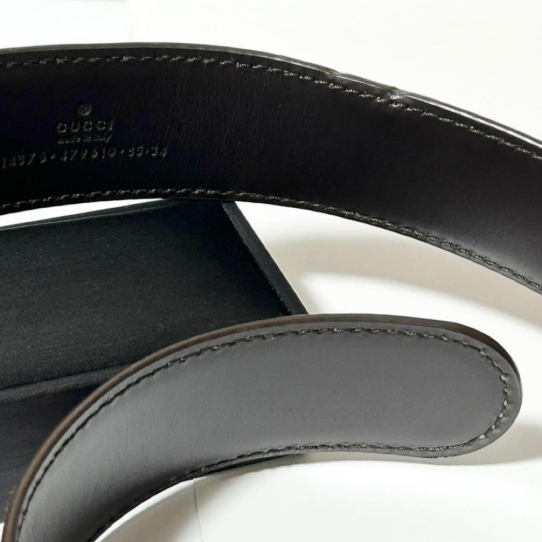 GUCCI グッチ ベルト 114876 インターロッキングG シマ ピンク