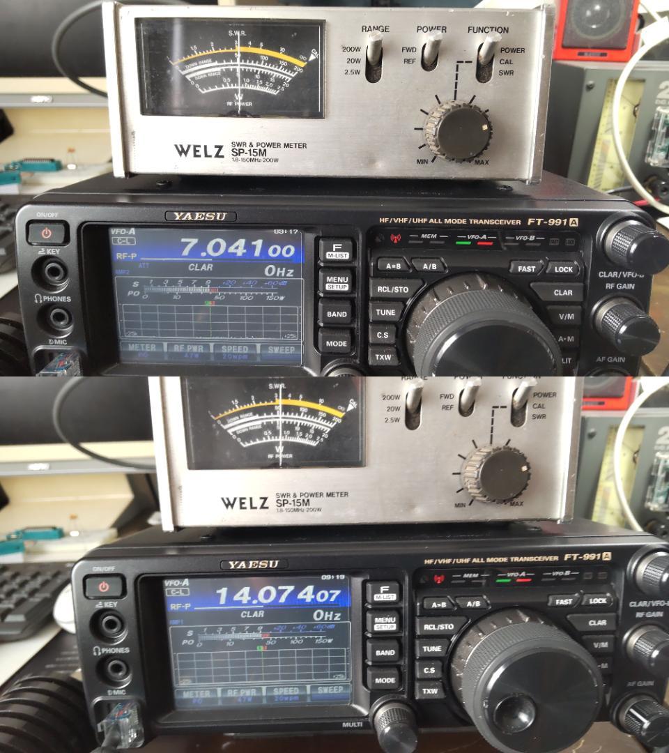 八重洲FT-991AM 50W 電源・STD マイク・SWR計　FT8ケーブル付