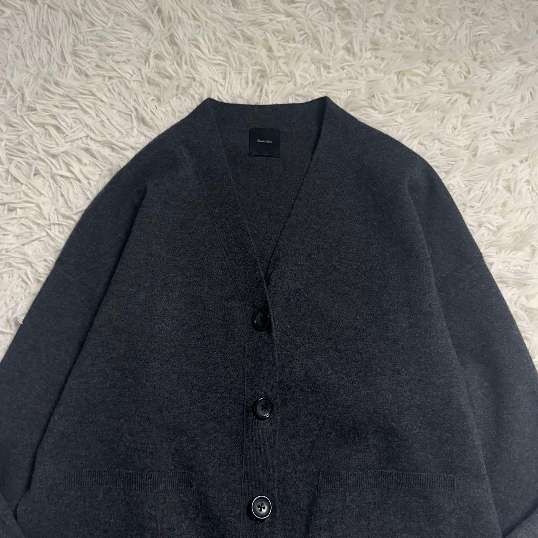 【未使用級】スピックアンドスパン　ダブルジャガードビッグカーディガン　23AW