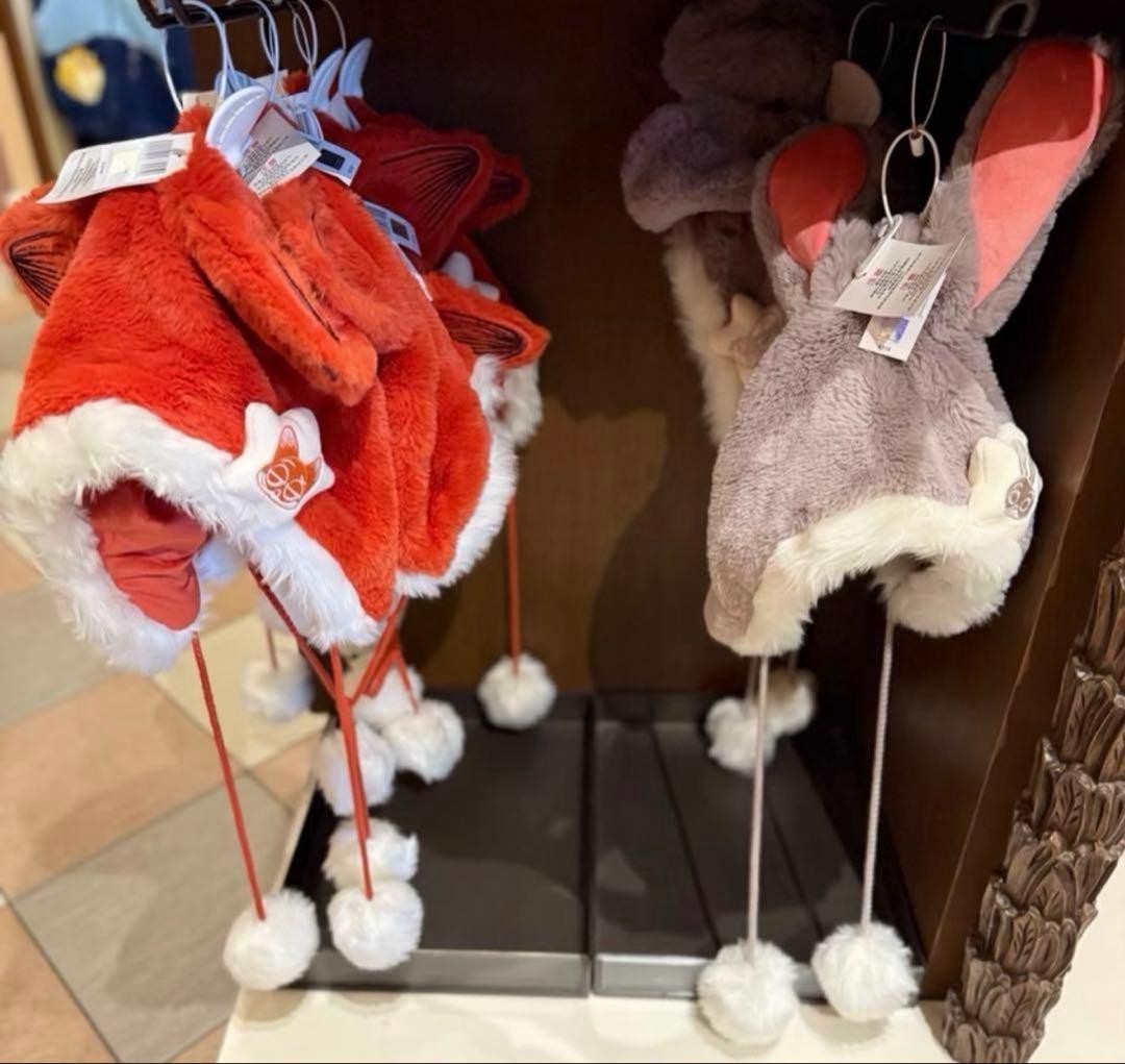 上海ディズニー 限定ズートピア ニック ジュディ ファンキャップ 帽子2点