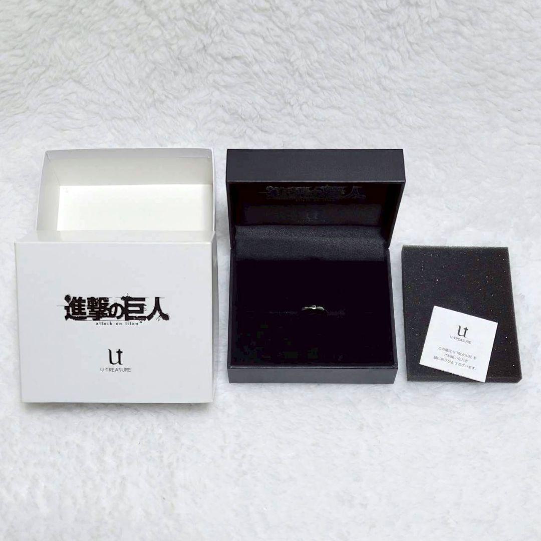 進撃の巨人 メッセージリング リヴァイ シルバー ブラックコーティング