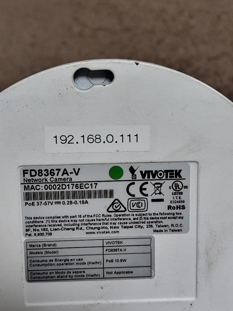 VIVOTEK FD8367A-V ドーム型防犯カメラ 4個セット