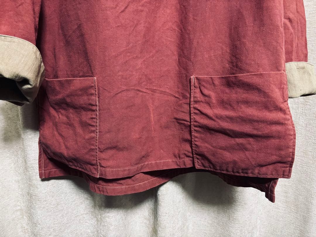 sus-sous シュスー フィッシャーマンスモック ユーロヴィンテージ リネン