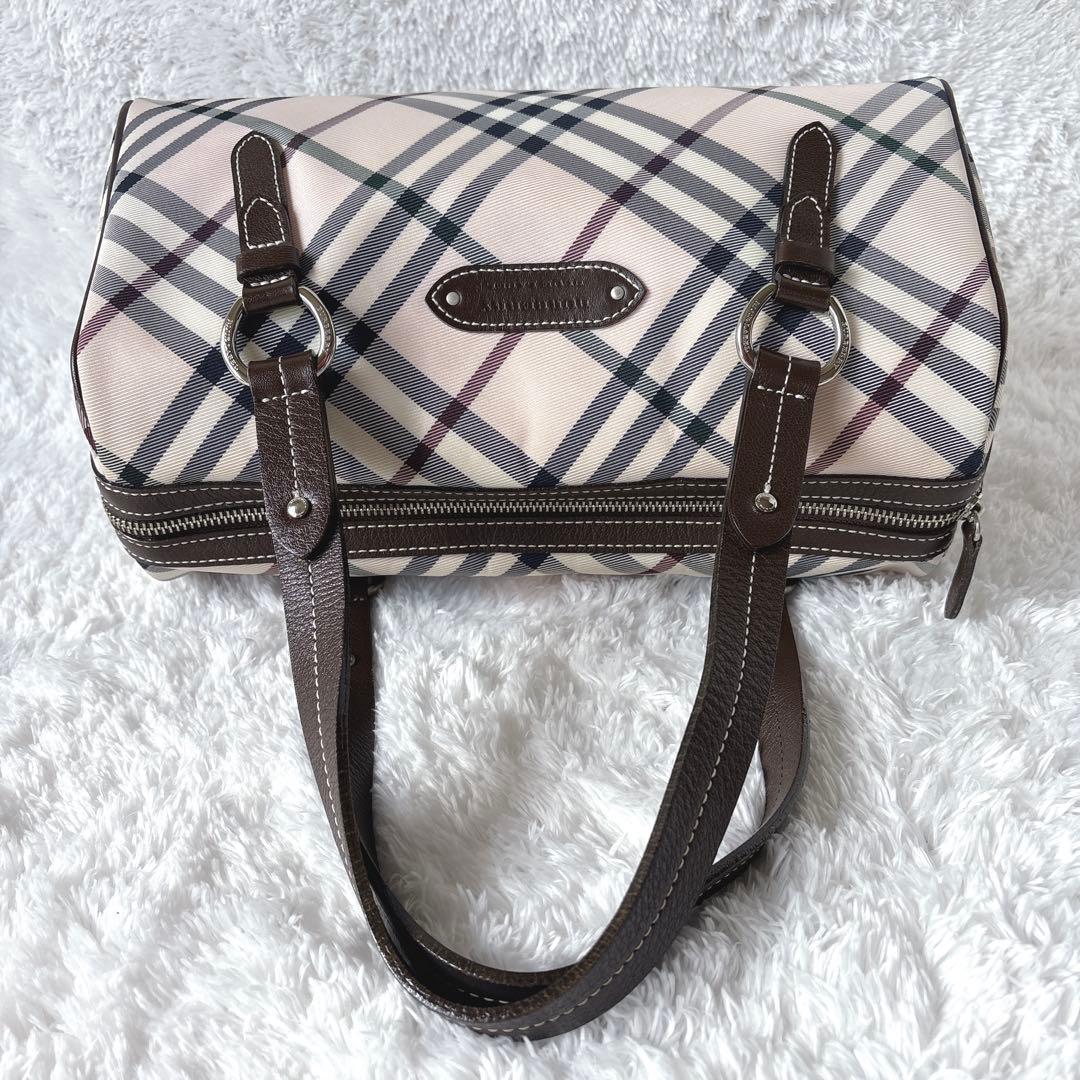 美品✨BURBERRY BLUE LABEL　ミニボストン　ノバチェック　ピンク