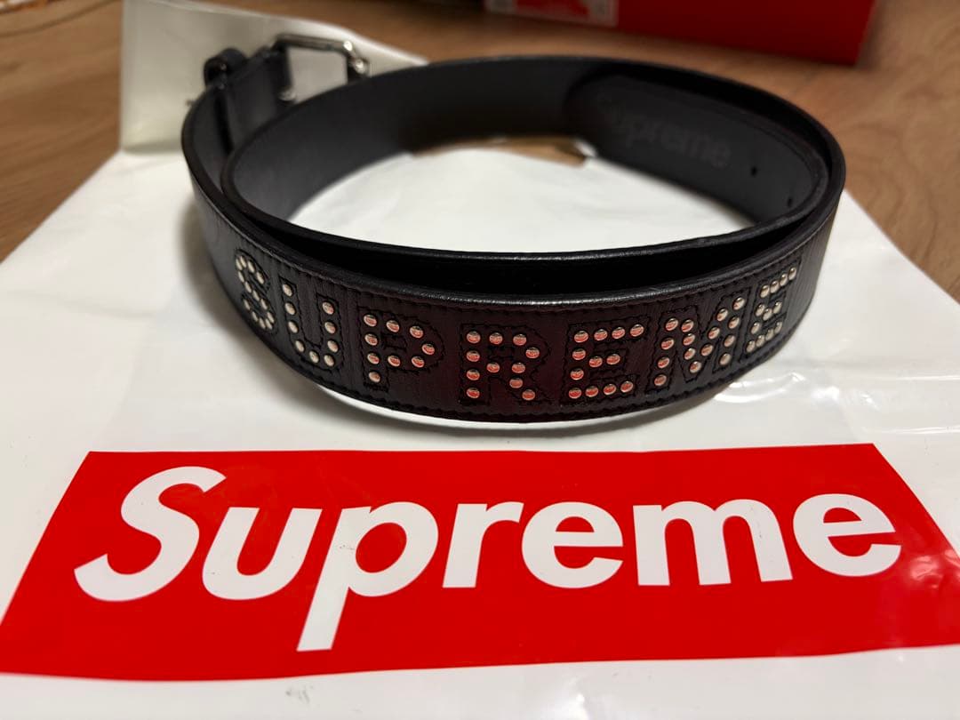 Supreme Studded Logo Belt S/M 18ss ベルト