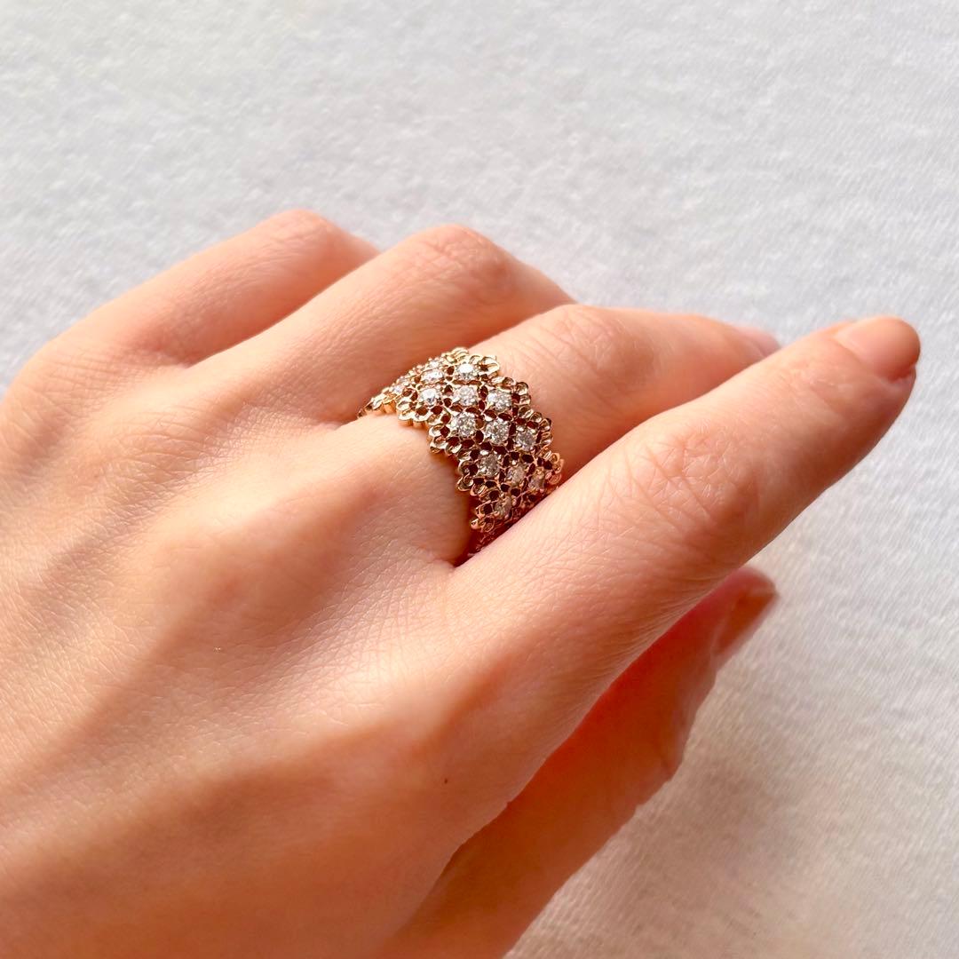 K18 PG ピンクゴールド リング ダイヤ1.00ct 11号