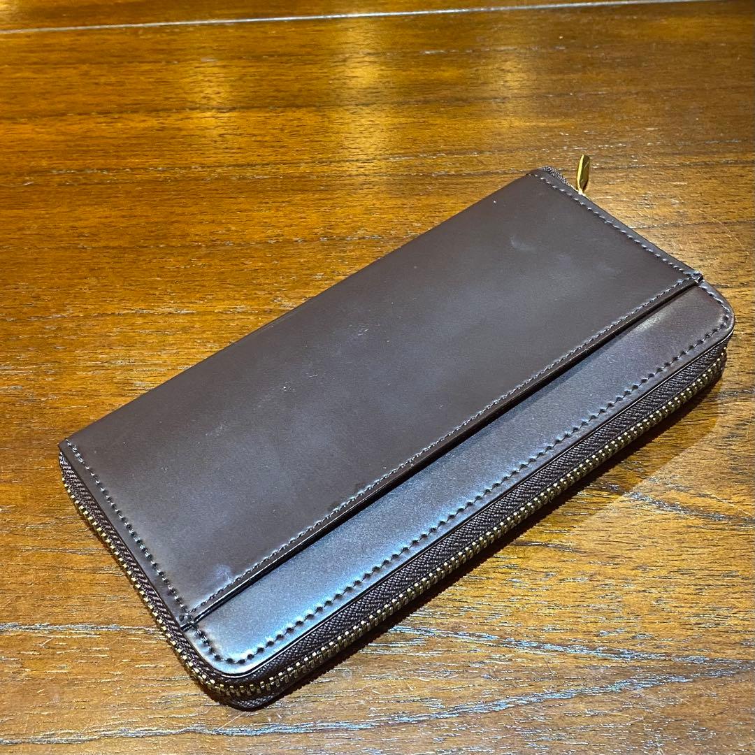 Mark Boots by Brit houseコードバンラウンドジップ 長財布