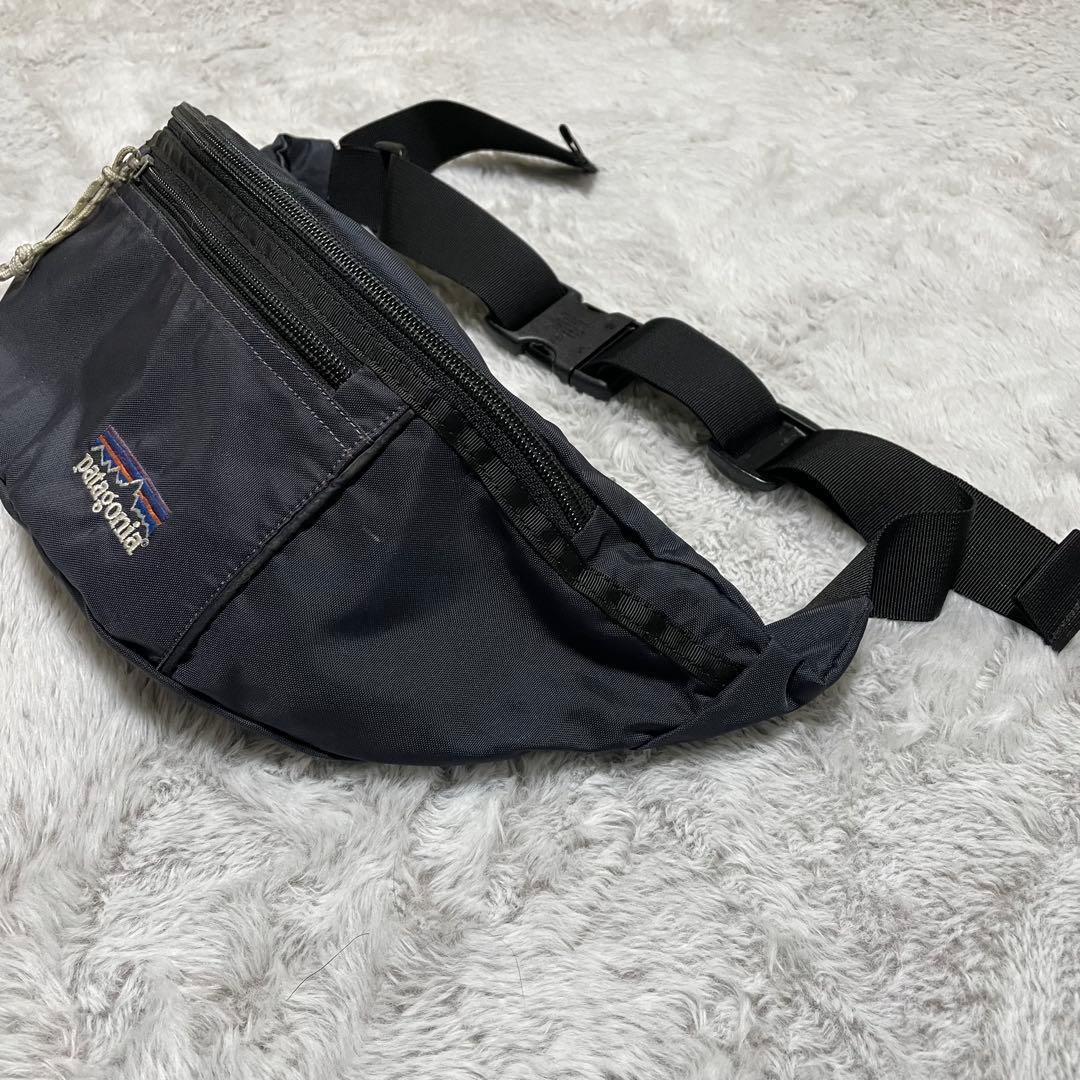 パタゴニア　ボディバッグ　00s ヌエボヒップボルト　ロゴ刺繍　大容量　ブラック