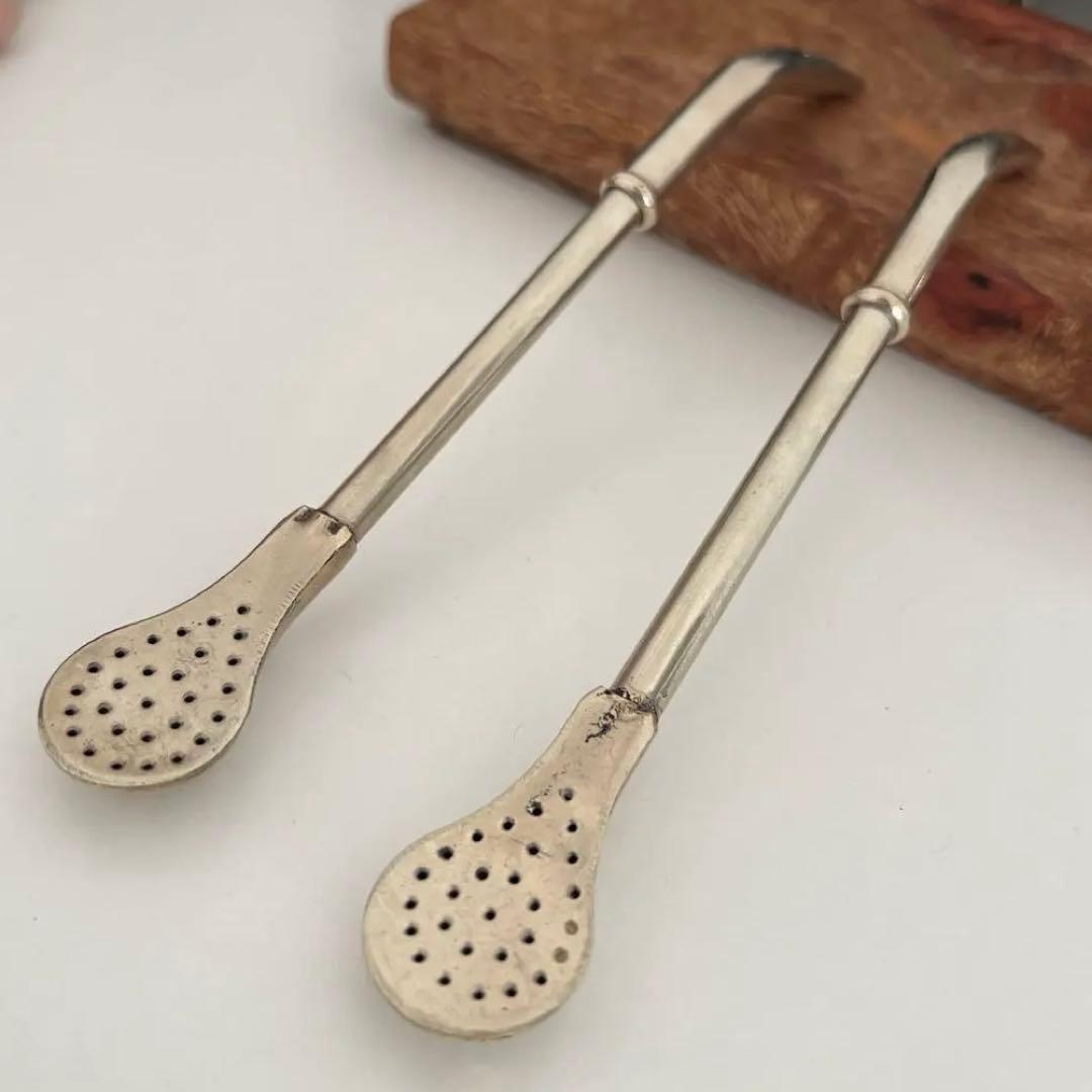 アルゼンチン製 高級マテ茶／本革 × アルパカ装飾