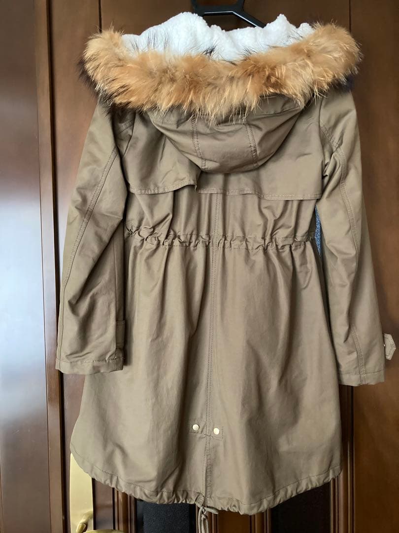 バーバリーブルーレーベルモッズコート フリース裏地 ファー付き