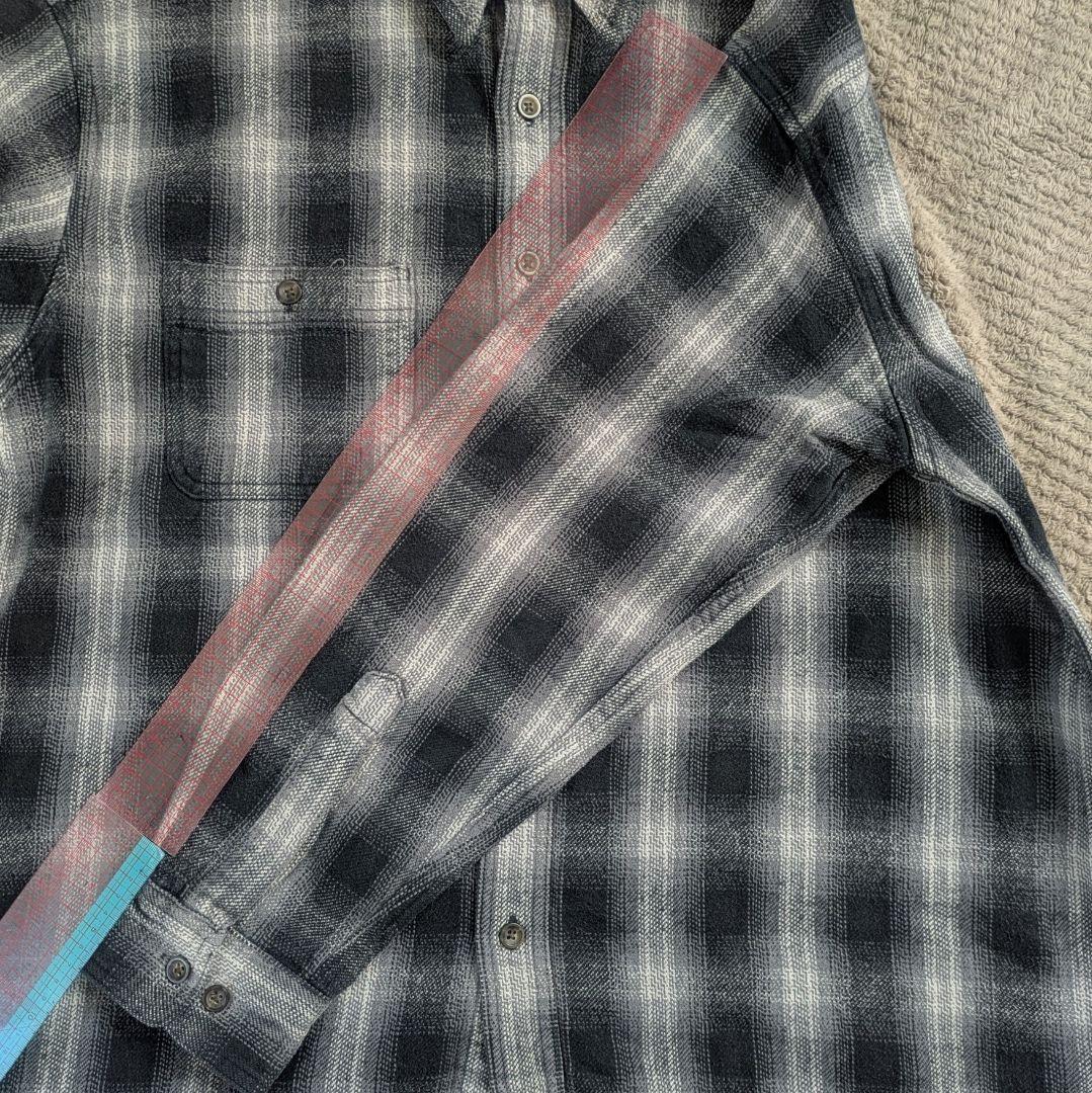 90s オンブレ　St.Johns Bay　ヘビネル　ネルシャツ　好配色　L　黒