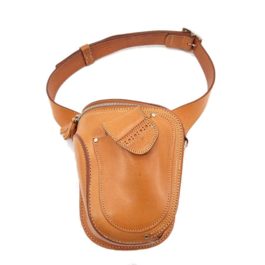 美品 我歩 ボートラップ ホルスターバッグ レザー 30-26012804