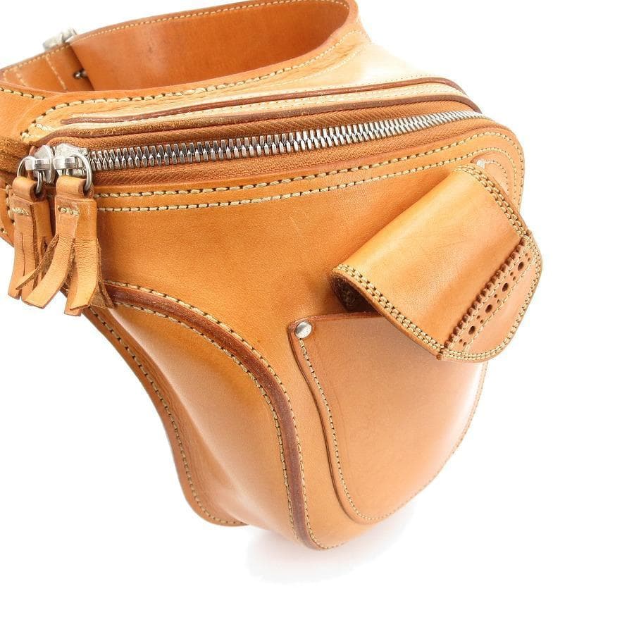 美品 我歩 ボートラップ ホルスターバッグ レザー 30-26012804