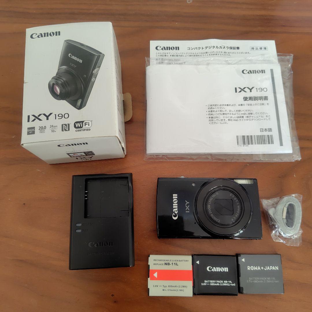 （再値下）IXY190 CANONキャノン 　元箱・付属品完揃・バッテリー３個